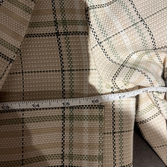 Viscose Blend Plaid Double-Breasted Blazer - Picture 9 of 9